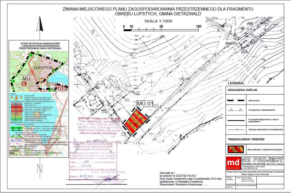 Dziennik Urzędowy Województwa Warmińsko-Mazurskiego 6 Poz. 3762 Załącznik Nr 1 do Uchwały Nr XXXVII/376/2013 Rady Gminy Gietrzwałd z dnia 30 października 2013 r. Zalacznik1.