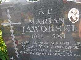 W ciągu swojej pracy zawodowej i społecznej Marian Jaworski został uhonorowany wieloma odznaczeniami państwowymi,