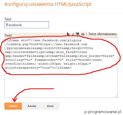 kompletnie nie potrzebne. Jak dodać fanpage na Blogspota? Kod wygenerowany wyżej możesz wkleić w dowolne miejsce, w którym ma się znaleźć fanpage Facebooka.