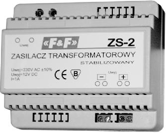 Zasilanie 31. ZASIACZE I TRASFORMATOR ZS-1 ZS-6 TRASFORMATOROWE 12W Typ apięcie wyj.