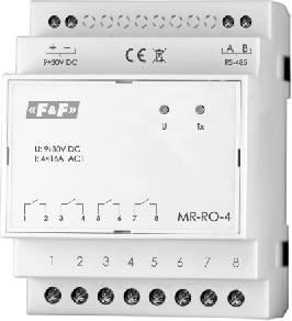 Kontrola stanów, pomiar i regulacja MR-RO-4 moduł WJŚĆ przekaźnikowych (RO); styk 4 [1 O].