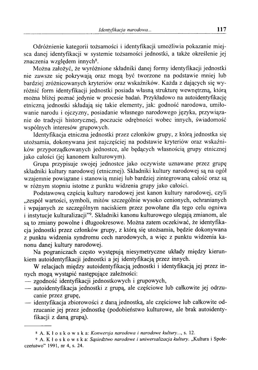 Identyfikacja narodowa.