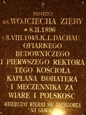 Tablica pamiątkowa, kościół parafialny pw. św. Grzegorza, Gorzejowa Commemorative plaque, st.