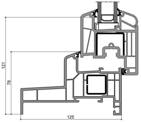 System Monoblock - Szerokość zabudowy 125 mm - 5 komór - Warianty: - skrzydło