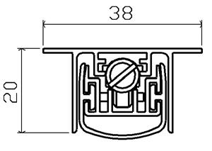 5 technika progowa PROGI OPADAJĄCE AUTOMATIC DROP AP-AMS3820G 38(w) x 20(h) mm Size: 38x20 mm Seal gap: 1 13 mm Sound insulation: up to 50 db Maximum length: 1800 mm AP-AMS3820G 38(szer.) x 20(wys.