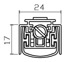 technika progowa PROGI OPADAJĄCE 6 AUTOMATIC DROP AP-AMS2417X 24(w) x 17(h) mm Size: 24x17 mm Seal gap: 1 12 mm Sound insulation: up to 50 db Maximum length: 1800 mm AP-AMS2417X 24(szer.) x 17(wys.