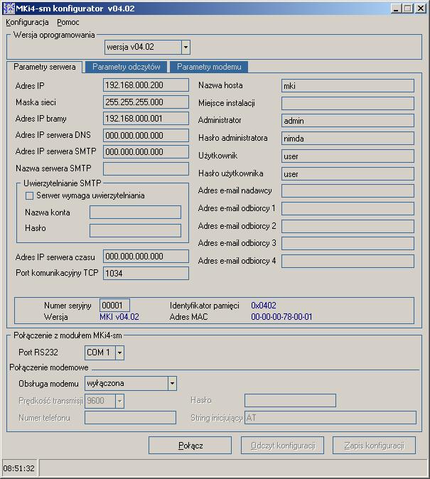 zdalnej - w trybie połączenia modemowego 2 Uruchomienie programu 2.