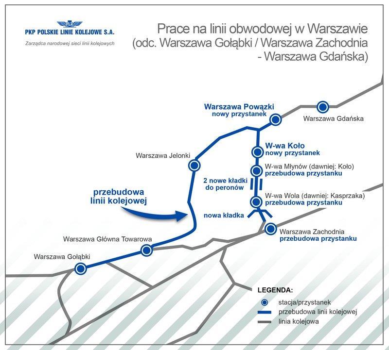 Projekty KPK w realizacji: Warszawa Wybrane efekty inwestycji: 2 nowe przystanki 3 przebudowane