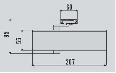 Samozamykacze Samozamykacz TS 11 Eco Schulte może być stosowany do szerokości skrzydła 1250 mm.