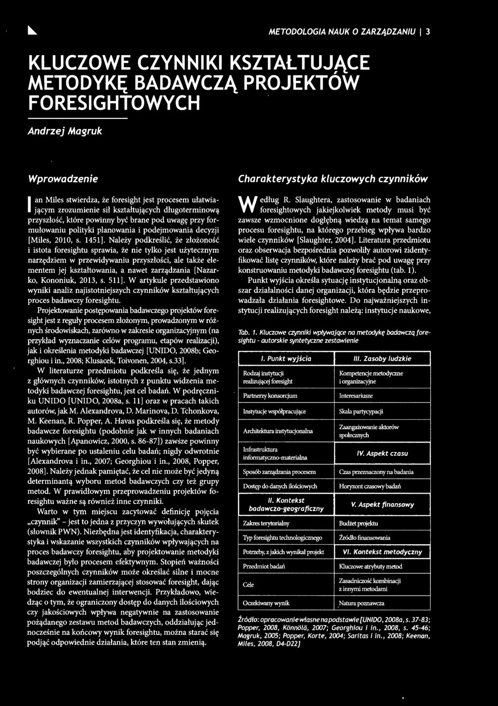 Projektowanie postępowania badawczego projektów foresight jest z reguły procesem złożonym, prowadzonym w różnych środowiskach, zarówno w zakresie organizacyjnym (na przykład wyznaczanie celów