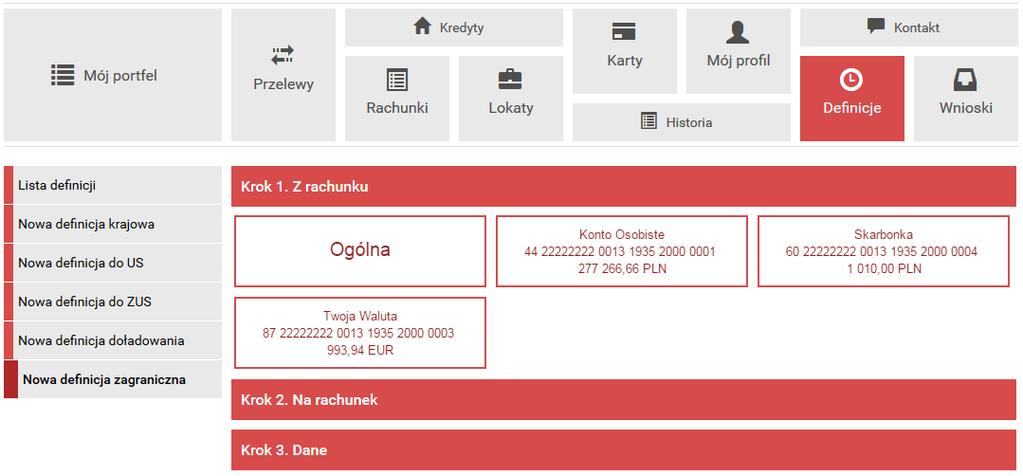 114 Definicje Rysunek 11.28: Krok 1. tworzenia nowej definicji zagranicznej adresata wpisywany był ręcznie ww.