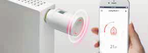 Wypróbuj darmową wersję demonstracyjną aplikacji Danfoss Eco App Danfoss Eco 2 Łatwe połączenie z termostatem: Jeśli w pomieszczeniu znajduje się kilka termostatów grzejnikowych, termostat Danfoss