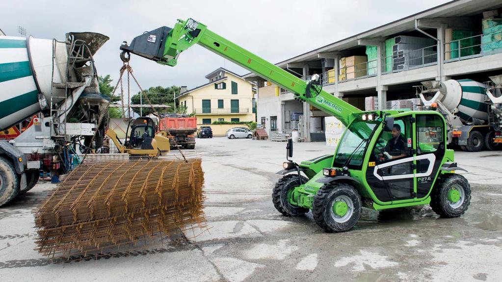 Wysięgnik Projektanci Merlo opracowali wytrzymały, kompaktowy i lekki wysięgnik teleskopowy, który stał się standardem odniesienia pod względem koncepcji, udźwigu i prędkości pracy.