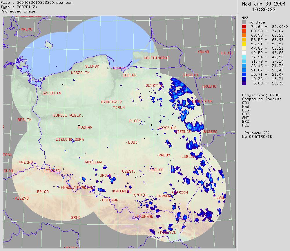INCA IMGW System detekcji wyładowań atmosferycznych
