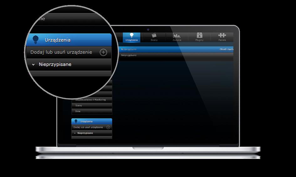 Dodanie urządzenia Przeglądarka internetowa* KROK 7b Zaloguj się do kontrolera przez przeglądarkę internetową i wybierz z menu głównego sekcję Urza dzenia.