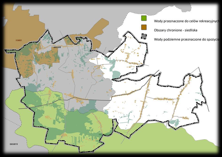 Rysunek 18 Obszary chronione w granicach gminy Niegowa i w bezpośrednim sąsiedztwie (źródło: http://geoportal.kzgw.gov.pl/services/kzgw_2012/10obszarychronione/mapserver/wmsserver, KZGW) 8.1.5 Przekształcenia powierzchni ziemi Eksploatacja złóż na terenie gminy obecnie prowadzona jest jedynie w Łutowcu.