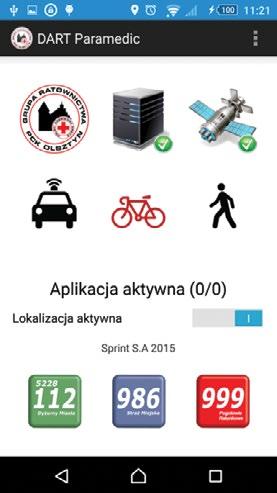 Aplikacja dla Ratownictwa Medycznego Prosta aplikacja, współpracująca z systemem DART, umożliwiająca lokalizację patroli ratownictwa medycznego na cyfrowej mapie