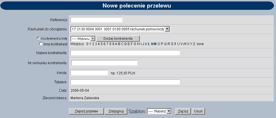 Dokument lub paczka otrzyma status Przekazane do realizacji lub Zrealizowane, jeśli jednocześnie nastąpi księgowanie w banku.