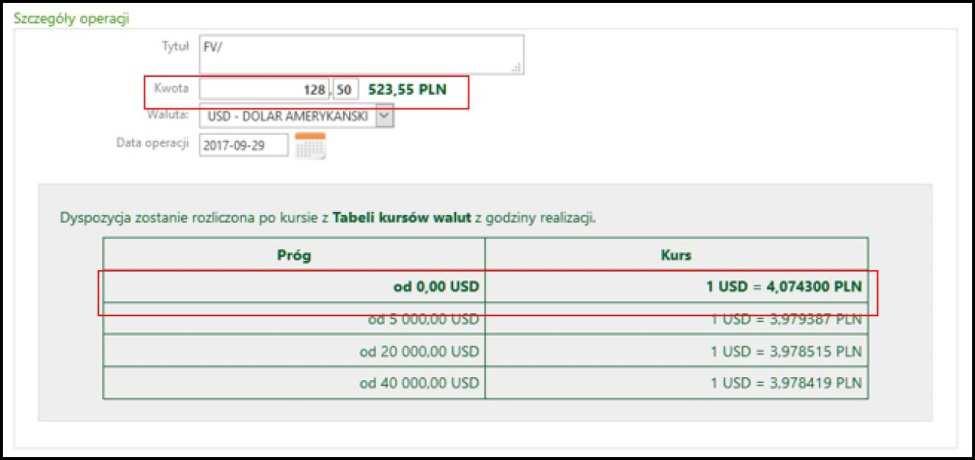 po uzupełnieniu numeru rachunku automatycznie podstawiają się kolejne dane: w polu Kod banku (SWIFT) numer banku SWIFT, nazwa banku, oraz kraj (o ile dane zostaną odnalezione w tabeli SWIFT).