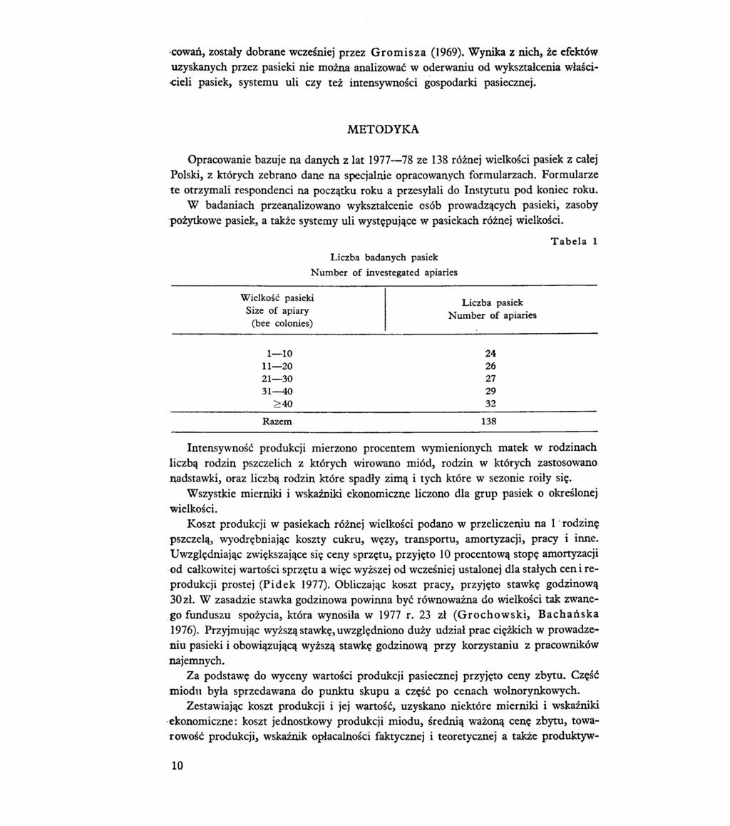 -eowań, zostały dobrane wcześniej przez Gromisza (1969).