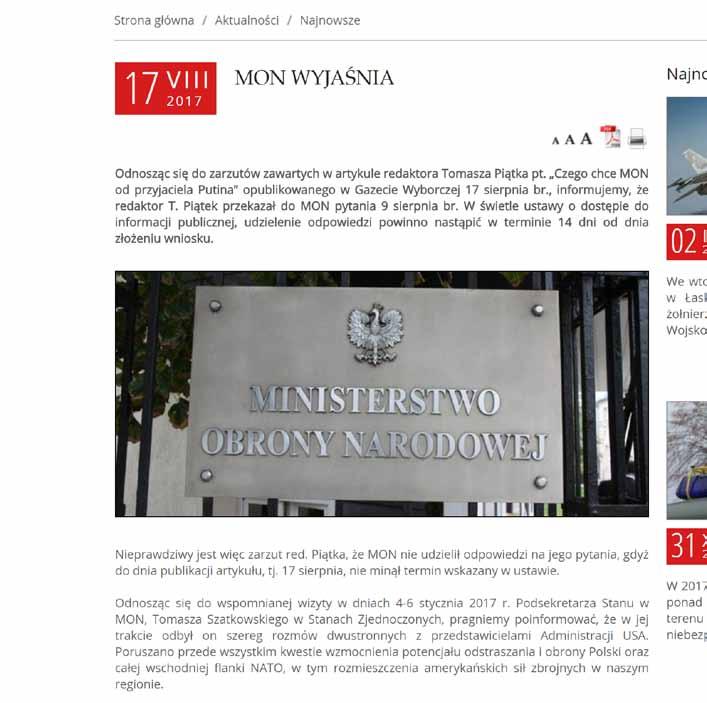 W jakim celu wiceminister obrony narodowej Tomasz Szatkowski spotkał się ponownie z Daną em?
