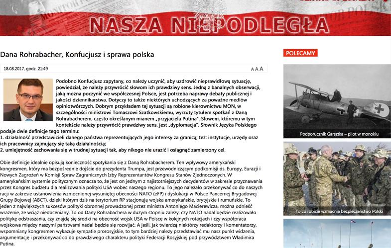 Radosław Sikorski mówi: gdy byli ministrowie uganiają się za jakimś członkiem Izby Reprezentantów, czyli tak jak u nas za posłem, to powodów do dumy też nie ma.