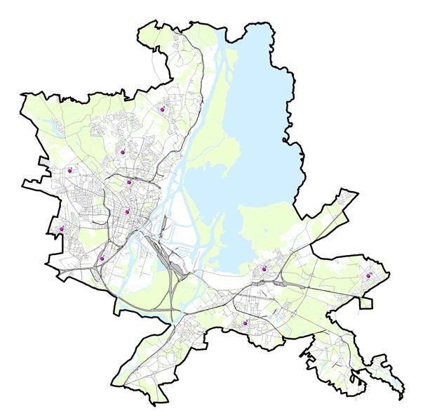 Architektura systemu pilotażowego Siec IP Emitela Internet Sieć 10-u bateryjnych czujników temperatury z interfejsem radiowym LPWAN LoRa w Szczecinie Chmura Amazon Web Services Internet Szczecin