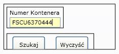 AUTOSTORE- INSTRUKCJA DLA ARMATORÓW Menu: Kontener-> Zapytanie Szczegółowe Umożliwia