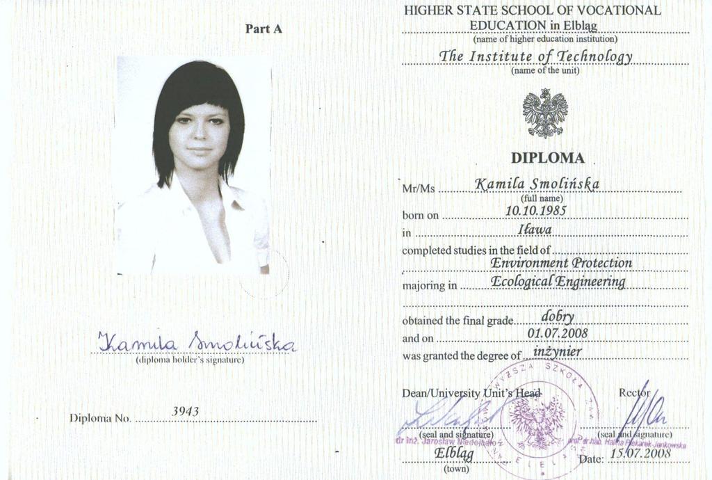 Diploma of completion