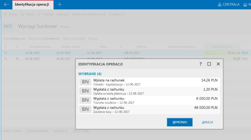 Mapowanie kontrahentów Mapowanie kontrahentów pozwala na identyfikację kontrahentów na podstawie podanych przez