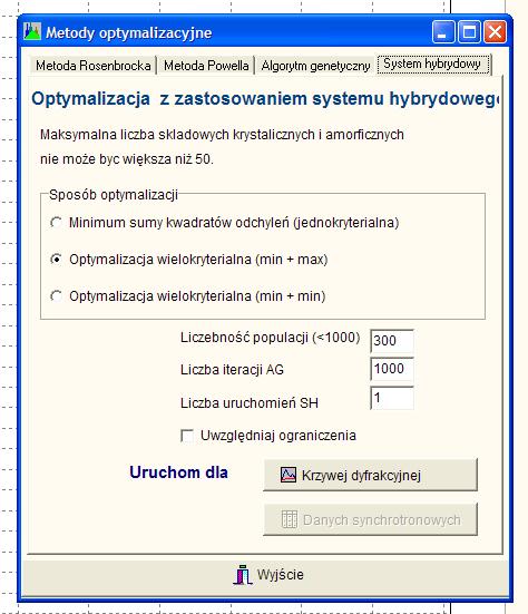 4 Określamy liczbę pików krystalicznych oraz pików amorficznych (najczęściej