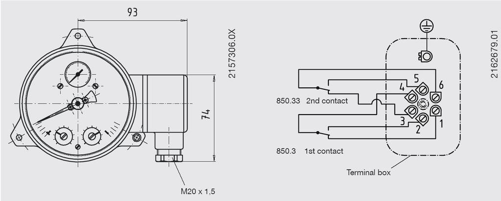5. Odbiór techniczny Moc znamionowa mikroprzełączników (patrz takŝe Karta danych) Dane dot. obciąŝenia: U maks. 250 V I maks. 1.4 A Przyrząd nie jest wyposaŝony w urządzenie odcinające przeciąŝenie!