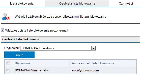 Screenshot 72: Osobista lista zablokowanych nadawców 2.