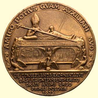 250,- 1151. pierwsza rocznica Êmierci J. Pi sudskiego-medal autorstwa St. K.