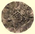denar I po owa XI w. Aw: Krzy yk, Rw: Kapliczka, Dbg-, 19.2 mm, 0.64 g, p kni ty III 300,- WÜRZBURG *196.