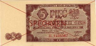 a I 300,- *1033. 100 z otych 15.05.1946, seria M, Mi czak 129.a, na górnym marginesie strony g ównej Êlad po kleju I 350,- 1034 1035 *1034. 2 z ote 01.07.