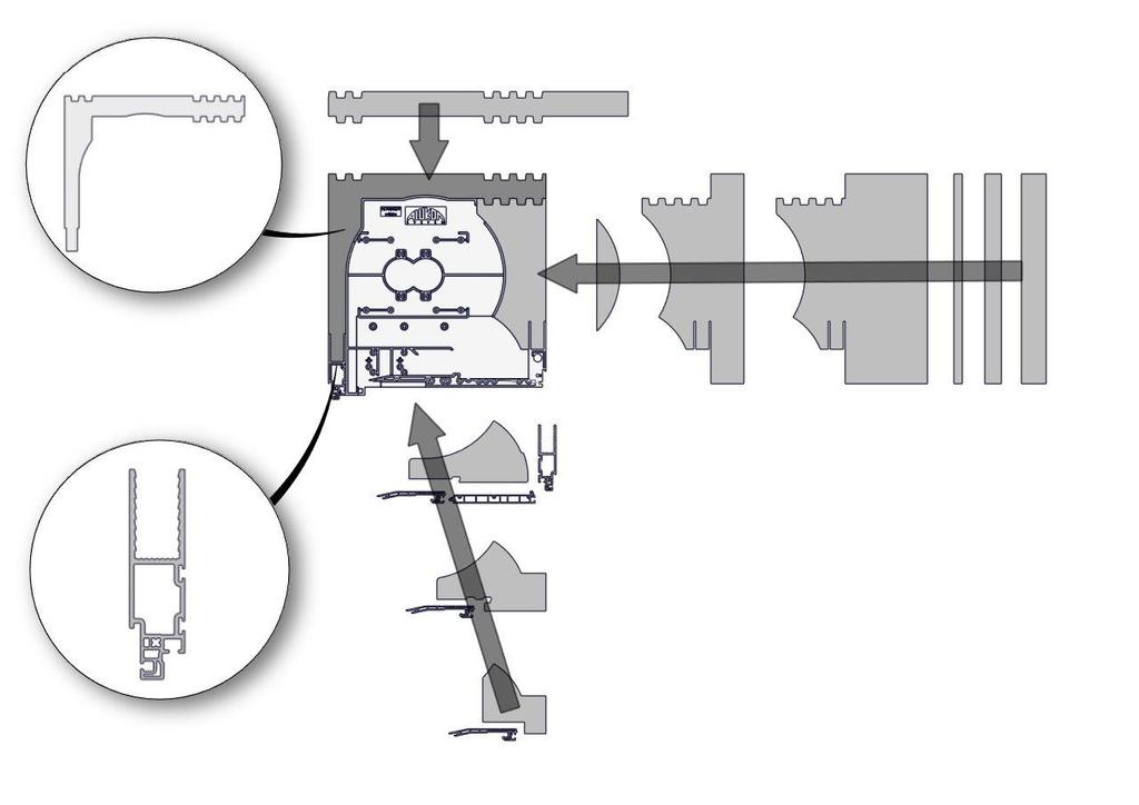 7. Konstrukcja skrzynki 7. Przegląd kształtów skrzynek Podwójna ścianka (warstwa) dla wysokości skrzynki poz. Podwójna ścianka (warstwa) dla głębokości skrzynki poz. /4/5/9/0/ Poz.
