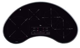 indukcyjne: Ø280 mm, Ø180 mm, Ø180 mm, Ø145 mm Model dostępny w I kwartale 2018 Płyta indukcyjna 90 cm Sterowanie sensorowe Slider z sygnałem akustycznym Funkcja Power Plus Funkcja Smart Boiling