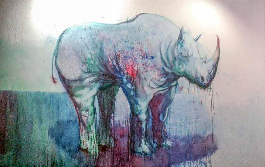 11 9. Jan Jubaal Wasiński Nosorożec, 2010 akryl, płótno,