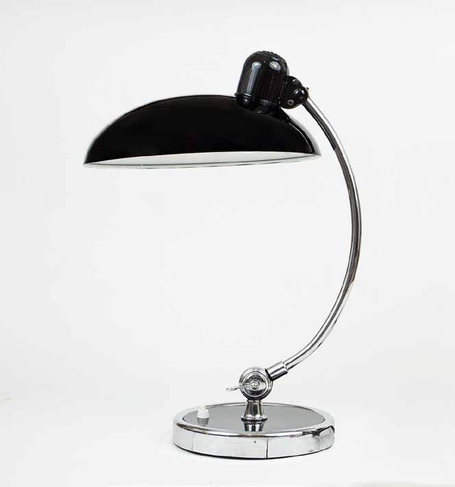 72 70. Lampa gabinetowa Dell President proj: Christian Dell model: 6631; KAISER Idell, lata 30. XX w.. wym.: wys.