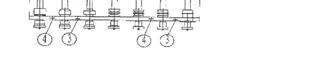 REGULACJA ODSTĘPÓW/ PROFILI 1 ) Ostępy w celu wyregulowania odstępów między walcami górnymi, a dolnymi najpierw należy poluzować cztery śruby ( 4 ) na rysunku nr. 6.