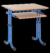 półkę na klawiaturę lub laptopa o wymiarach 350x510 mm Wymiary blatu: 700x500 mm, Zakres regulacji: 3-6 Stół szkolny