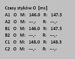 Znajdując się w menu Test Results można: przeglądać wyniki zapisać je do pamięci urządzenia Przykładowe wyniki dla testu Open: Czas podany jest w milisekundach (ms).