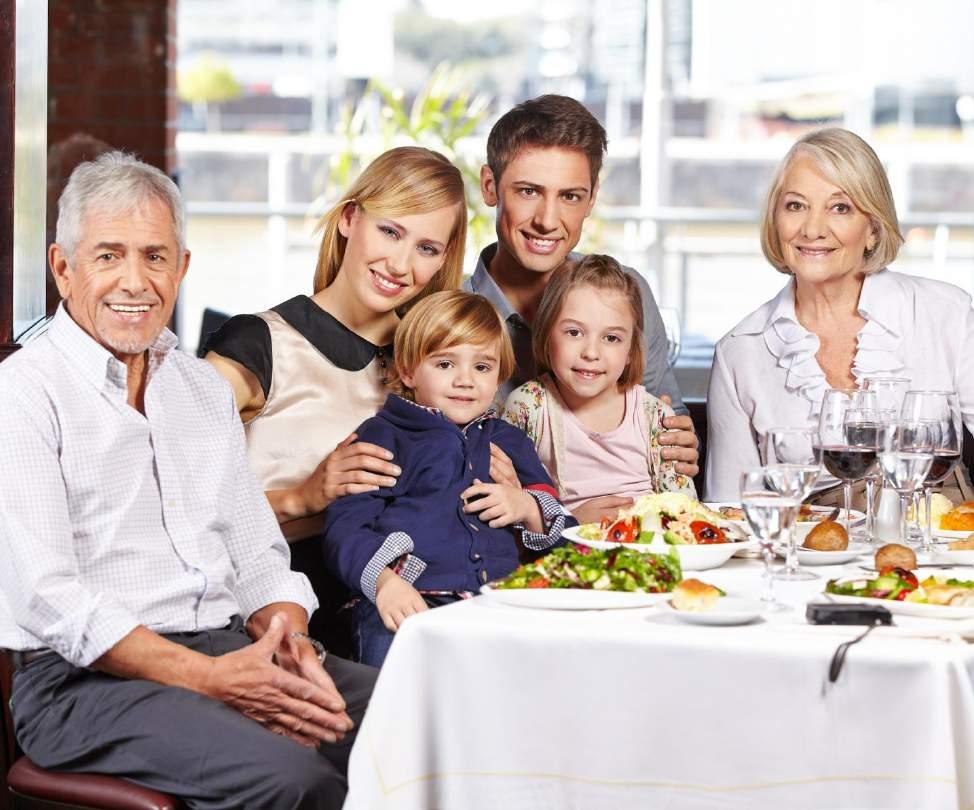 WYJĄTKOWE IMPREZY RODZINNE Eleganckie i stylowe wnętrza naszych restauracji to wspaniałe miejsca na spotkania z bliskimi.