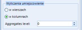 widoczność pól z sumarycznymi wartościami. (rys 31) Panel ustawień - Razem 3.4.2.