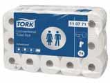 Tork papier toaletowy w rolkach konwencjonalnych, T4 Tork papier toaletowy w rolkach konwencjonalnych T4 - Mieści 2 rolki papieru, rzadsza konieczność wymiany wkładu.