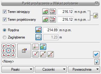 Okno Właściwości elementu: Widok przestawienie jednostki na metry Po przestawieniu jednostki rysunkowej ponownie rozpocząć wstawiane obiektów Wstawić Punkt włączenia