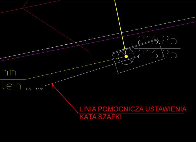 Podwójna linia na szafce oznacza jej przód (drzwiczki). Rys. 16.