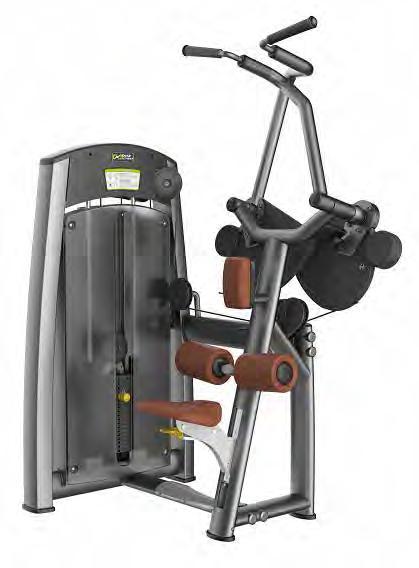 trening mięśni w bok oraz w dół vertical training of back muscles seated position front to the device adjustable seat adapts to different user sizes rolls secure stable position of knees