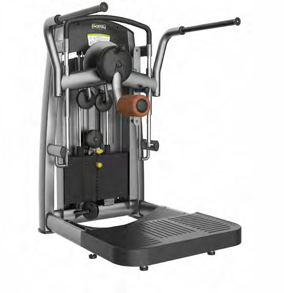 seat which can be adjusted from a sitting position, the equipment is easy to use for users of all sizes A851 197 x 111 x 183 145